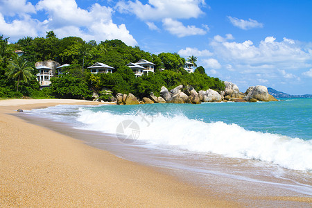 岛的海滩 风景 旅行 太阳 沿海 商务旅行 长凳 泰国 径流背景图片