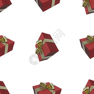 彩色和条纹红箱 有礼品 在白色背景上绑弓 3d 显示无缝图案背景 情人节 纸背景图片