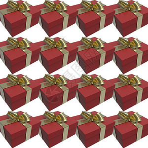 彩色和条纹红箱 有礼品 在白色背景上绑弓 3d 显示无缝图案背景 派对 丝带背景图片