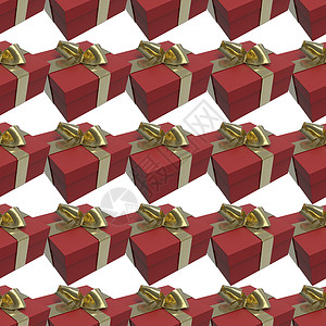 彩色和条纹红箱 有礼品 在白色背景上绑弓 3d 显示无缝图案背景 派对 购物背景图片