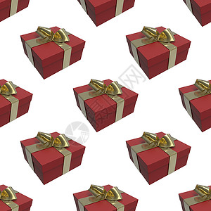 彩色和条纹红箱 有礼品 在白色背景上绑弓 3d 显示无缝图案背景 情人节 3d图背景图片