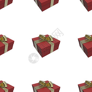 彩色和条纹红箱 有礼品 在白色背景上绑弓 3d 显示无缝图案背景 情人节 包装背景图片
