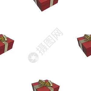 彩色和条纹红箱 有礼品 在白色背景上绑弓 3d 显示无缝图案背景 丝带 奢华背景图片