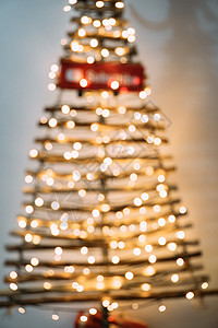 圣诞树失焦 灯泡 窗帘 框架 十二月 柔软度 派对 假期背景图片