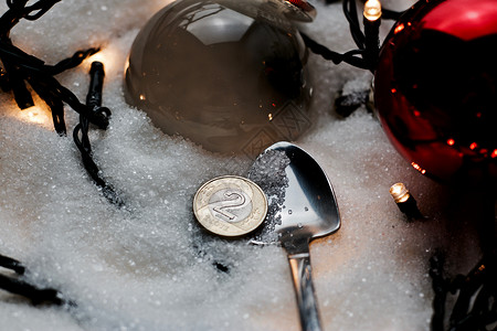 波兰文 雪雪币 金融 假期 付款 圣诞节 货币背景图片