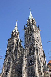 德国纽伦堡圣劳伦斯大教堂 文化 遗产 钟 教会高清图片