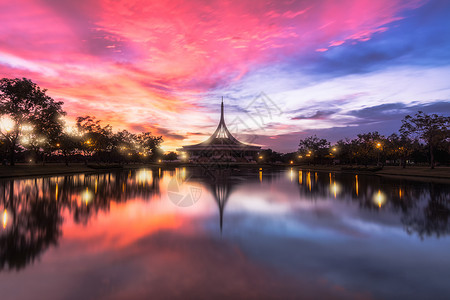 泰国曼谷市美美丽的公共公园地9图片