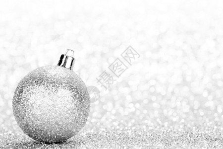 闪闪发光的银色圣诞球 庆典 闪亮的 闪光 装饰风格 节背景图片