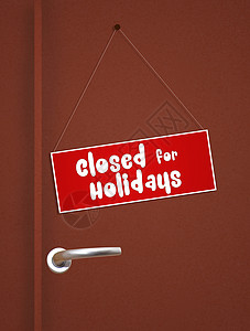 门上的禁假日标志 插图 商业 零售背景图片