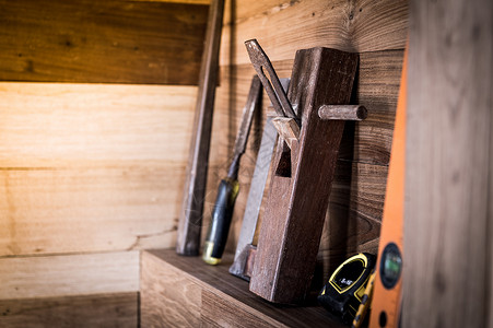 木材架木架板工具的关闭 建造 硬件 金属 木头 刨床图片