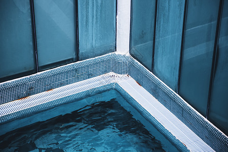 带按摩浴缸的spa 细节 气泡 美丽 蓝色的 假期干净的高清图片素材