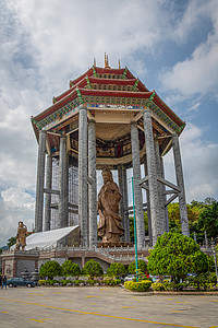 乔治城坟场马来西亚大佛教寺庙 乔治城Penang的Kek-Lok寺庙背景