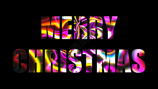 魔幻之夜字体圣诞快乐闪亮明亮的文本 3d 渲染背景计算机生成假期节日设计 闪亮的 横幅背景