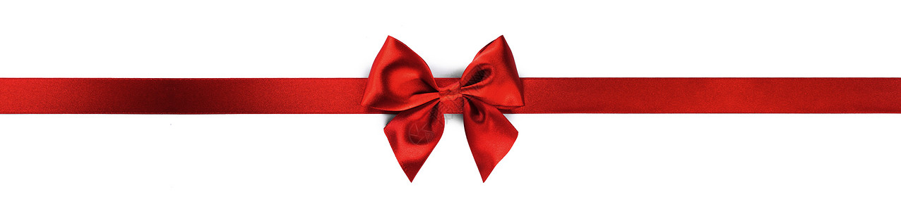 约惠情人节孤立在惠特上的红丝带蝴蝶结 礼物 周年纪念日 展示背景
