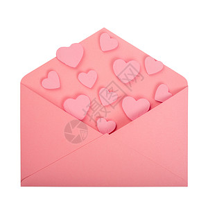 白色的粉红情信 邮件 装饰风格 心 邀请函 情人节 快乐的背景图片