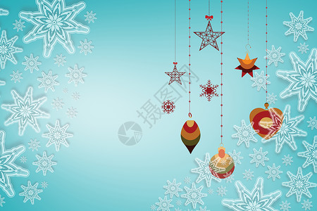 圣诞节智者插图雪花复合图像 银 框架 成 庆典 冬天背景