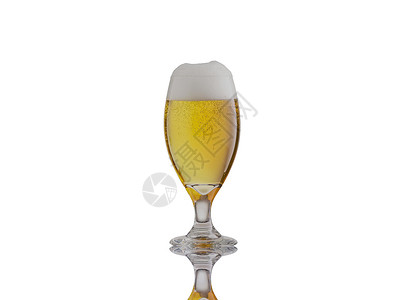 一杯啤酒插图白色背景中的一杯啤酒 — 3d 渲染 酒精背景