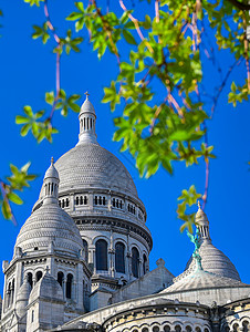 法国法国巴黎的圣骨 建筑 圣心堂 蒙马特 大教堂高清图片
