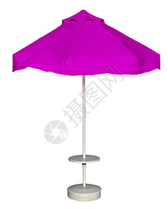 一把紫色的雨伞海滩雨伞 - 紫色 白色的 放松 乐趣 遮阳棚 天背景