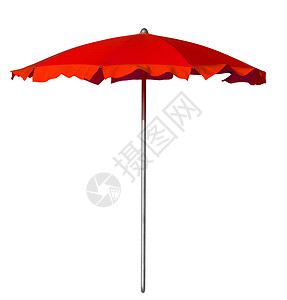 海滩雨伞 - 红色 白色的 棕褐色 阳伞 小路 遮阳棚 夏天图片