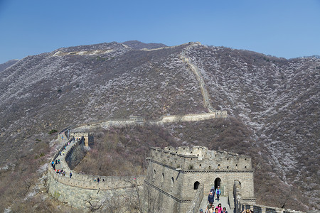 白草口长城亚洲空的高清图片