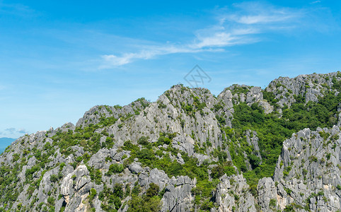 阿德那穆尔汗点点 普拉楚普·希里汗 泰国 景点 岩山 蓝天背景