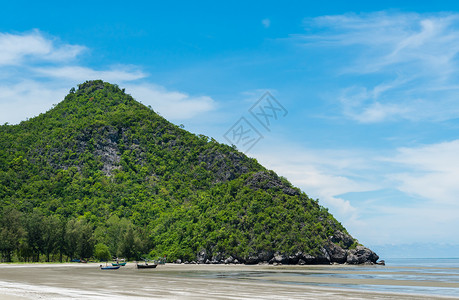 岩石或石山或山丘 关闭萨姆Phraya海滩普拉丘亚高清图片