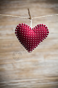 木本背景的多彩织布红心 插图 浪漫的 天 幸福 假期背景图片