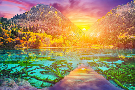 五花湖 Mul 水晶清水的惊人景象 旅游 河高清图片