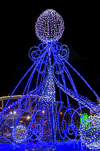 新年的发光装置 基督教节快乐节日 树 旅行背景图片