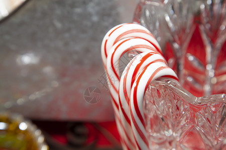 圣诞糖果甘蔗 金属 传统 锡 手杖 雪橇 清除 薄荷图片