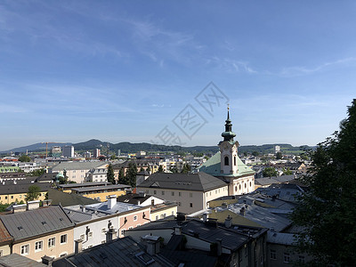 萨尔茨堡的圣塞巴斯蒂安克契切 住房 圣塞巴斯蒂安教堂 欧洲背景图片
