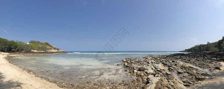 Koh Samed岛全景海滩风景背景图片