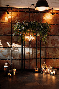 棕色尿布的婚礼仪式区 庆典 浪漫的 椅子 花背景图片