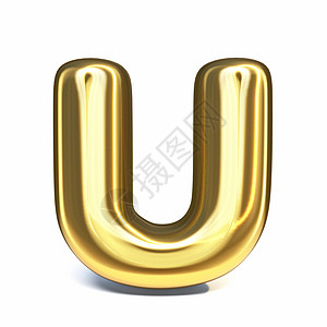 金色字体字母 U 3背景图片
