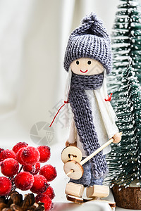 贵阳丝娃娃圣诞背景蚕丝纤维高清图片