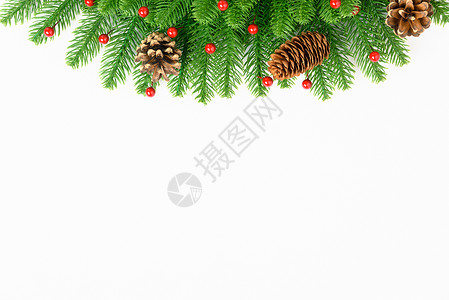 新年或圣诞节节快乐 最美观的装饰花朵树 礼物背景