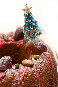 圣诞蛋糕 树 结霜 圣诞节 冬天 甜的 雪 糖果图片