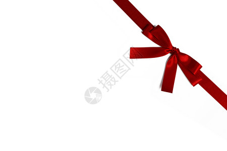 孤立在惠特上的红丝带蝴蝶结 框架 购物 白色的 打结背景图片