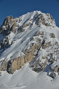 冬季山区山冬自然 雪 太阳 季节 寒冷的 木头 霜欧洲高清图片素材