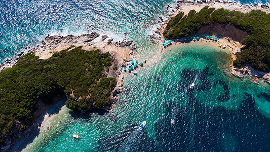 维巴尼亚蓝色的天堂海滩高清图片
