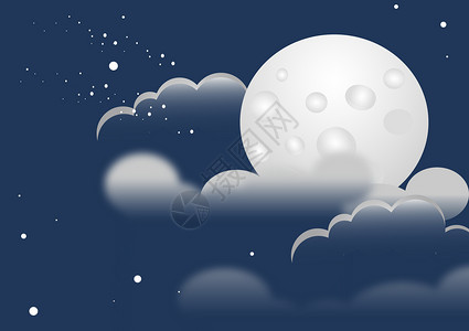 银色月球素材背景图片
