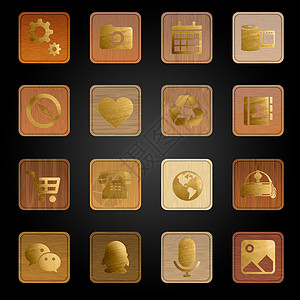 木纹底纹icon烫金效果图标设计源文件设计图片