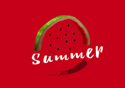 水果商标夏日西瓜醒目海报设计图片