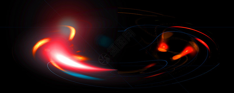 红色火焰元素科幻元素素材设计图片
