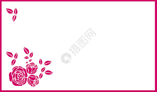 手绘粉色玫瑰花企业形象墙背景图设计图片