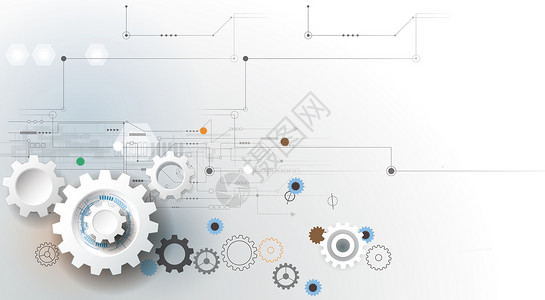灰白系齿轮科技背景背景图片