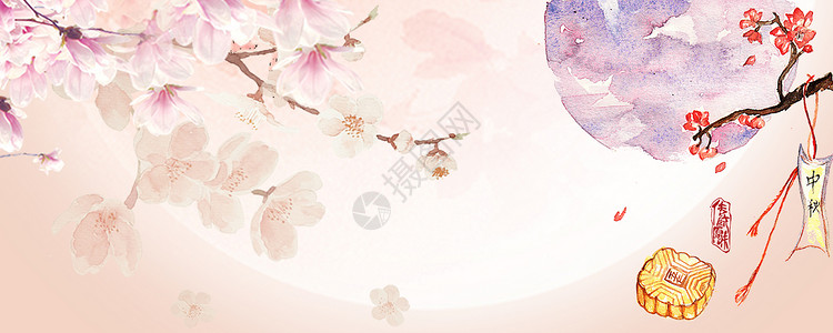 女儿节中秋节背景唯美背景设计图片
