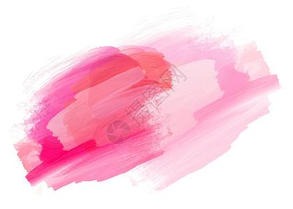 头发笔刷手绘粉色水彩墨迹背景插画