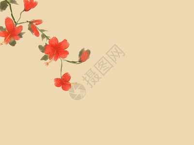 手绘花朵温馨教师节插画高清图片